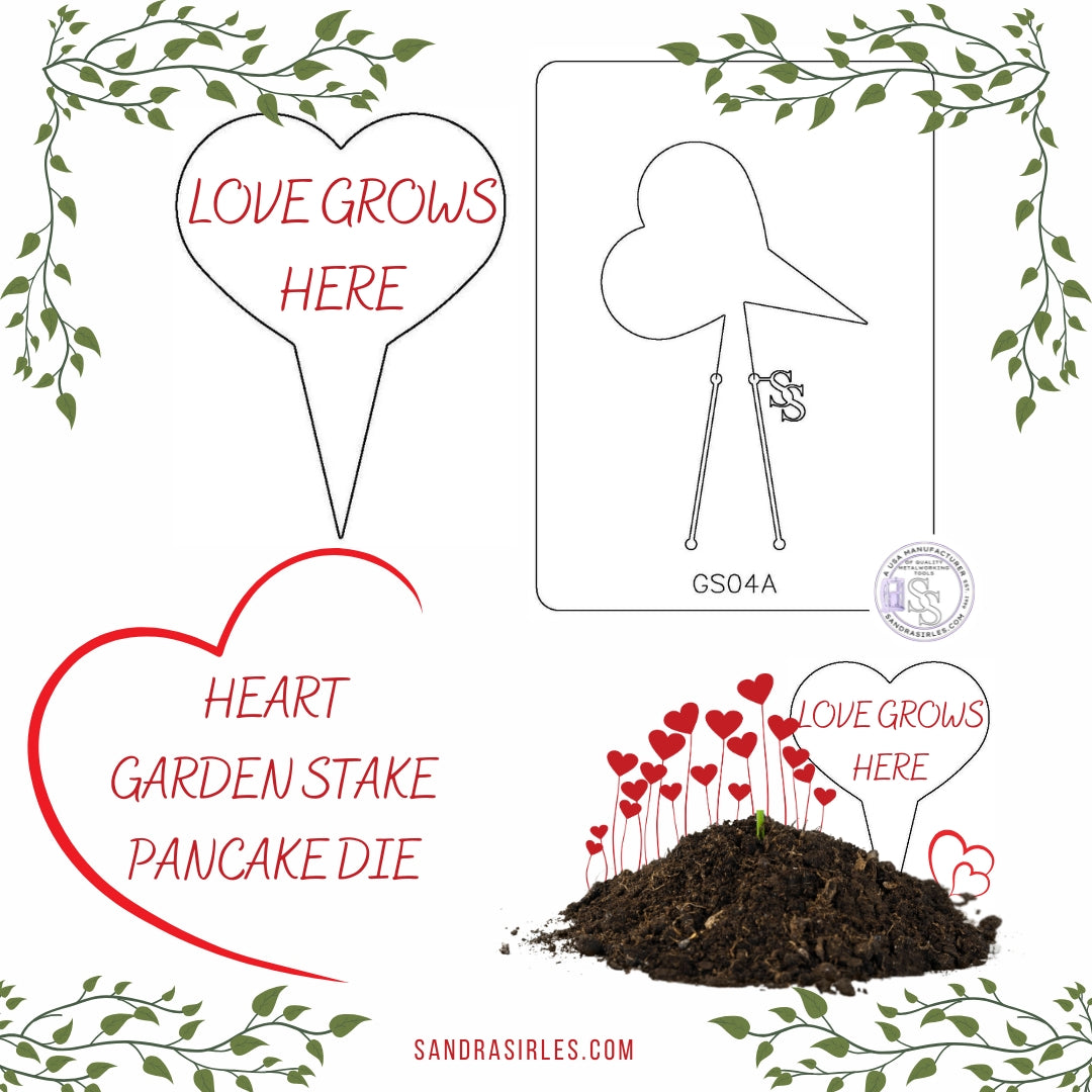 PANCAKE DIE GS04 GARDEN STAKE HEART